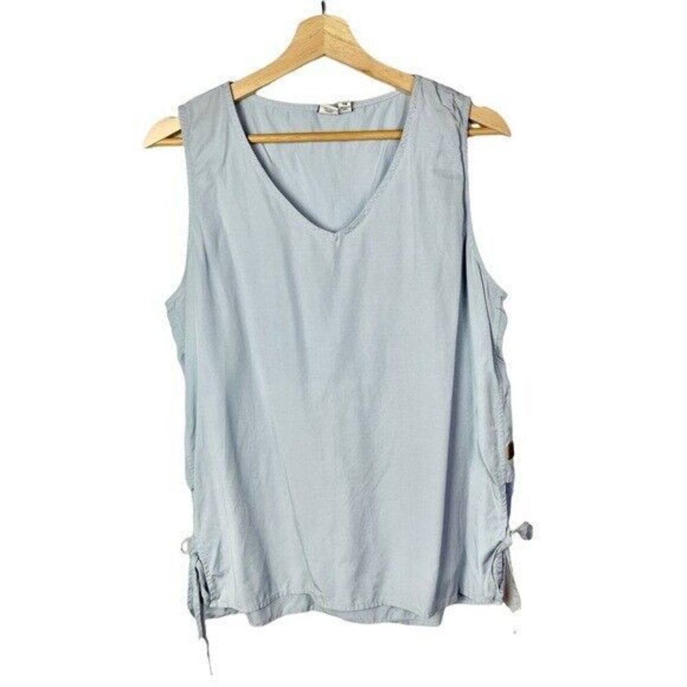 TenTree Langford Tie Side Skyway Blue Tencel Tank Top XL